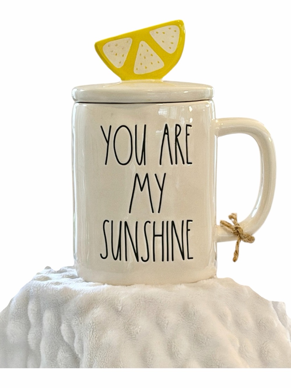 NWOT! Rae Dunn "Cup Of Sunshine" Mug w/ Lemon Slice Topper Rare find!!!